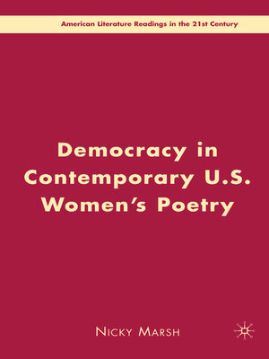 cover image of Democracy in Contemporary U.S. Women's Poetry